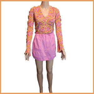 Urban Social Drawcord Miniskirt NWT Pink XS